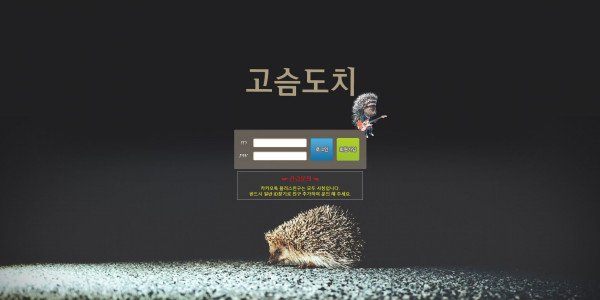 신규사이트 고슴도치 chi-333.com 검증 - 토토피아