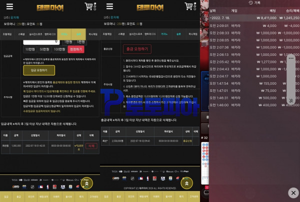 테르마이 바카라 당첨금 255만원 먹튀 - 먹튀검증커뮤니티 토토피아